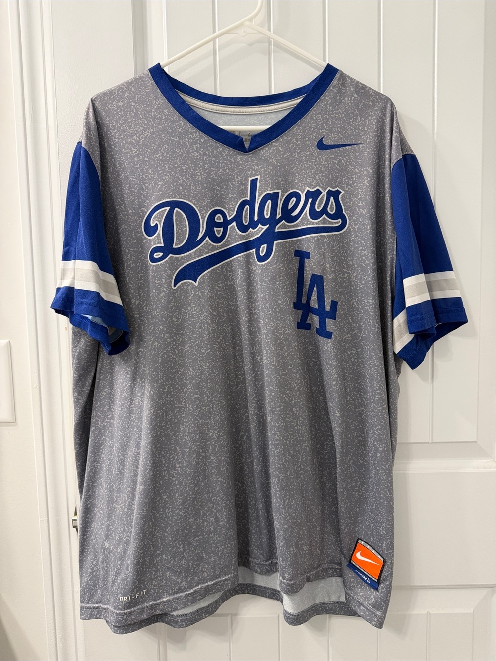 3xl Nike Gray & Royal Blue Dodgers Kids Jersey